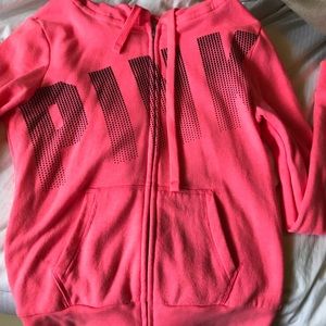 PINK full zip hoodie